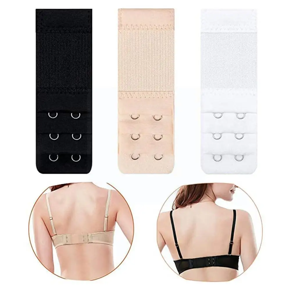 

1pc Bra Extenders Buckle Extension 3 Row 2 Hooks Bra Women Intimates Tool Bra Strap Lengthened Extender Extenders Hook Sewi T8Y1
