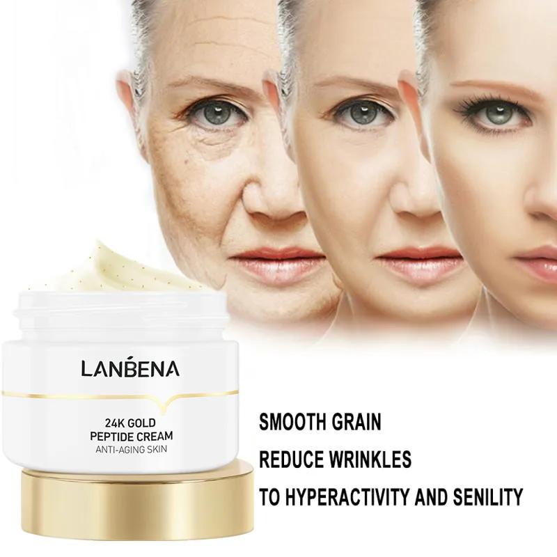 

Lanbena Gezichtscrème 24K Gold Peptide Crème Anti Aging Huidverzorging Minimaliseren Fijne Lijnen Lifting Verstevigende Cream