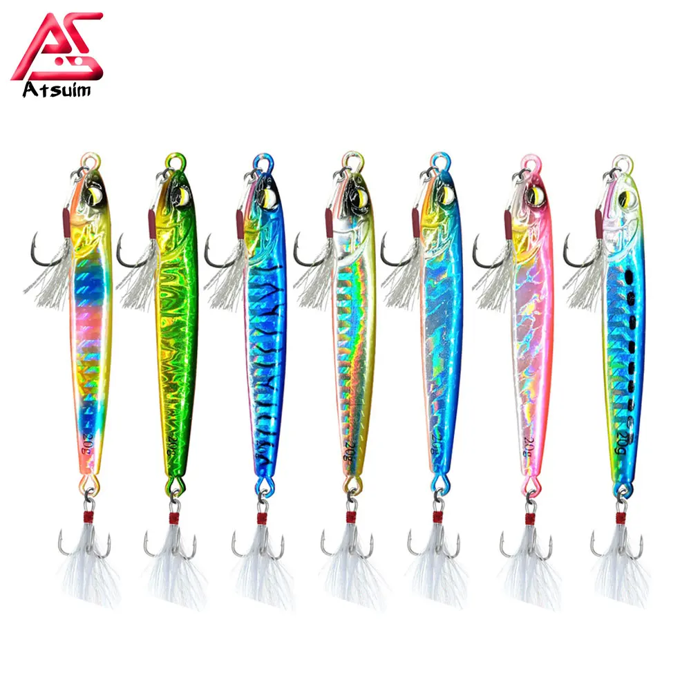 

AS Pesca Shore Cast Jig 20g30g40g Metal Artificial Bait Spoon Lure Fishing Sea Bass Angler Fast Jigging Swimbait Leurre