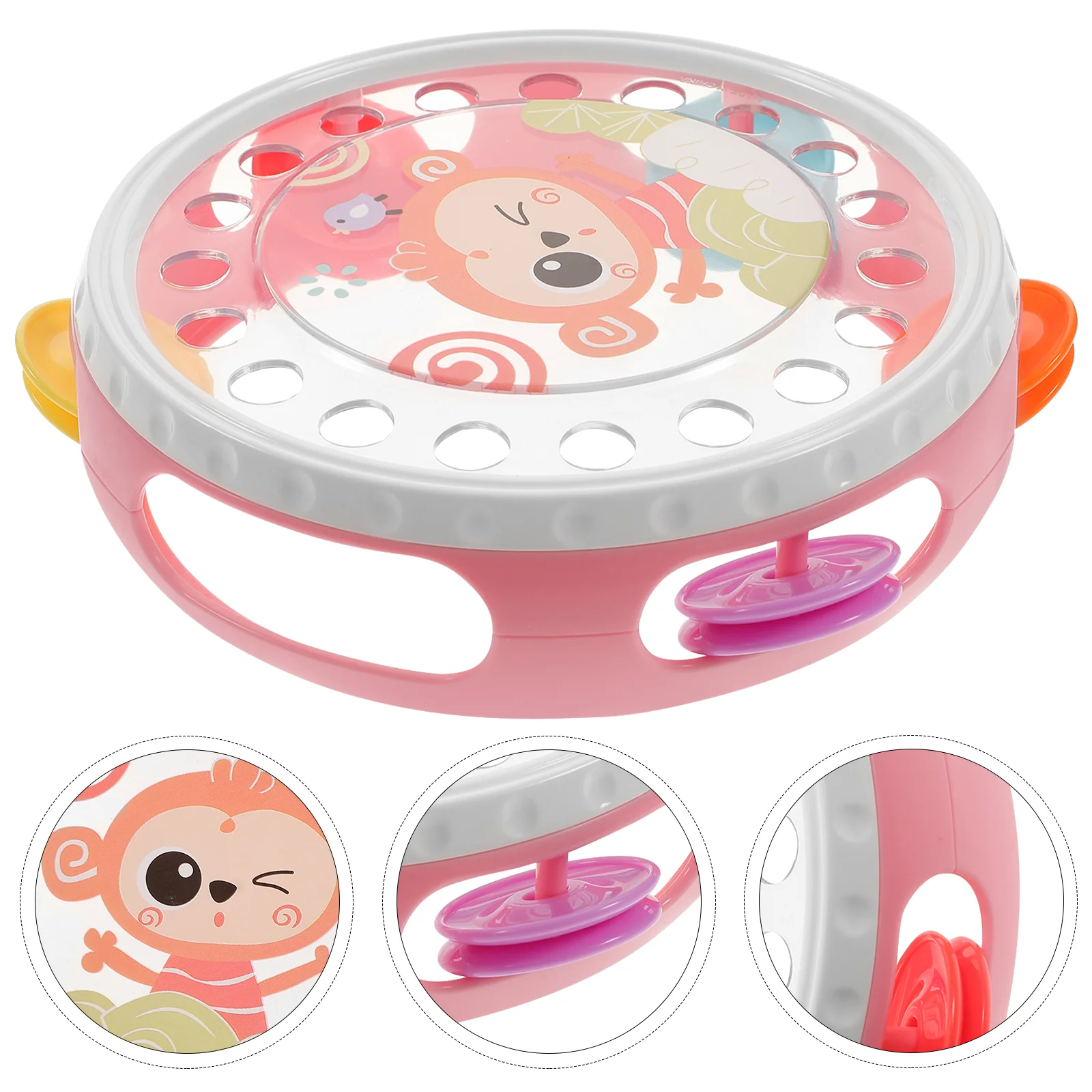 

Hand Held Tambourine Drum Percussion Instrument Gift Musical Educational Drum Instrument