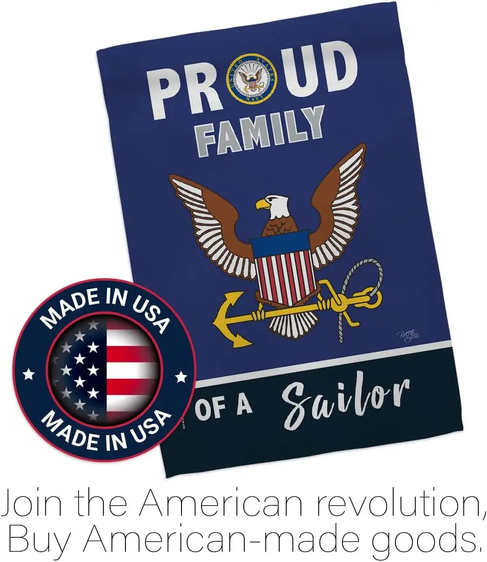 Гордый семейный матросский садовый флаг - Военно-морской флот военно-морской USN