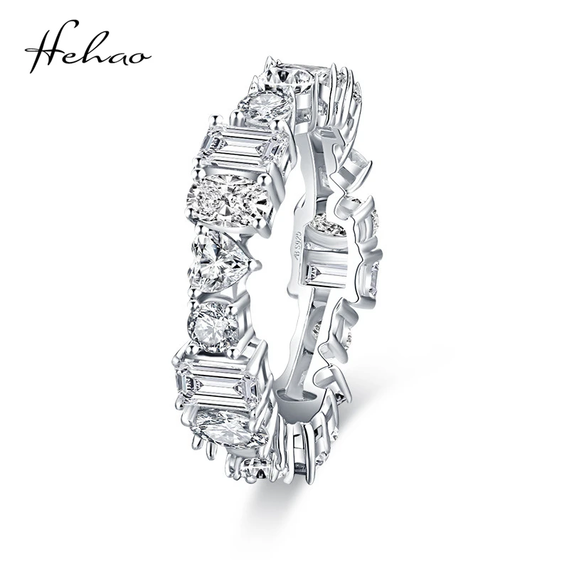 

Женское кольцо из серебра 925 пробы, с муассанитом