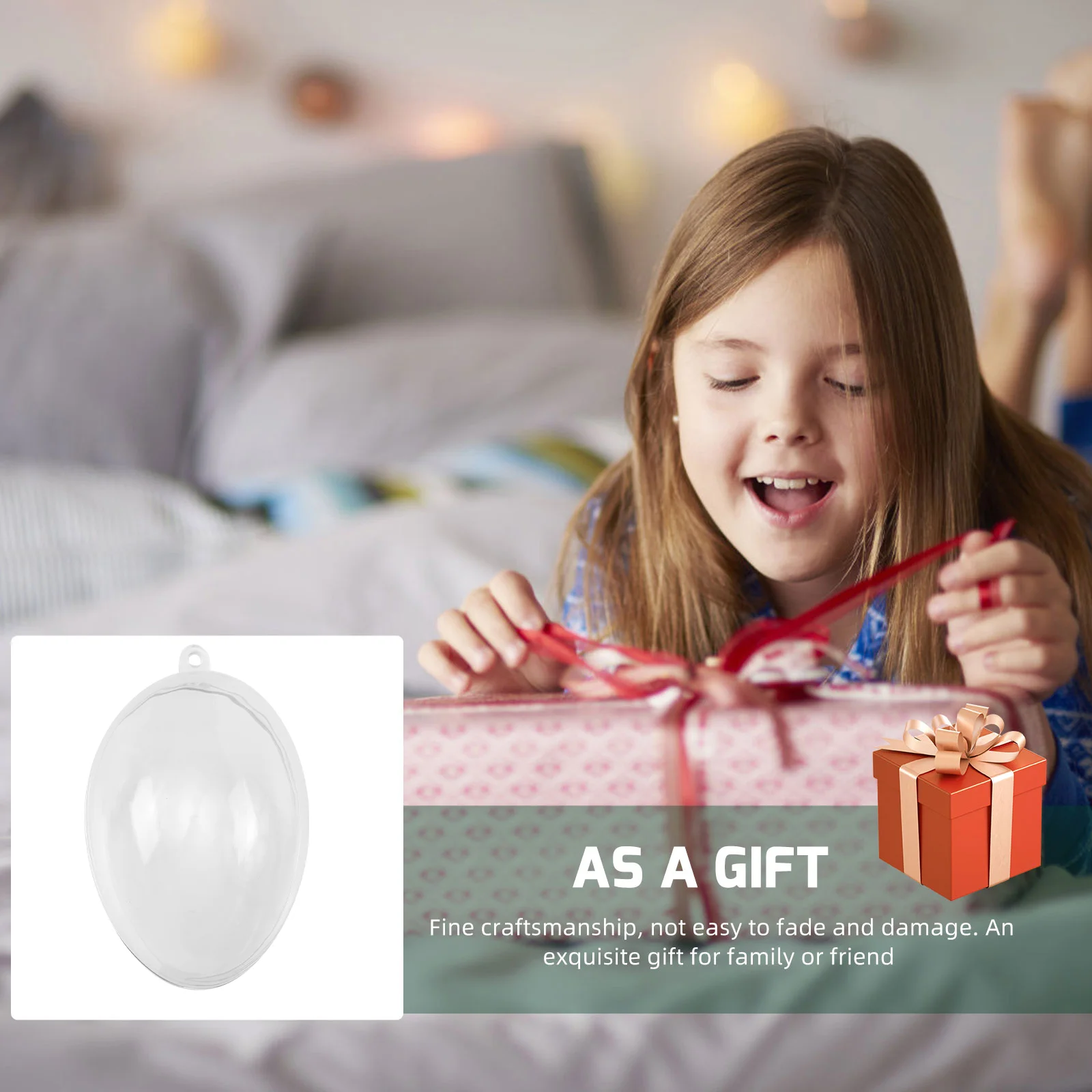 

10Pcs Creative and Funny Easter Egg Box Transparent Egg Box Decorated Party Supply