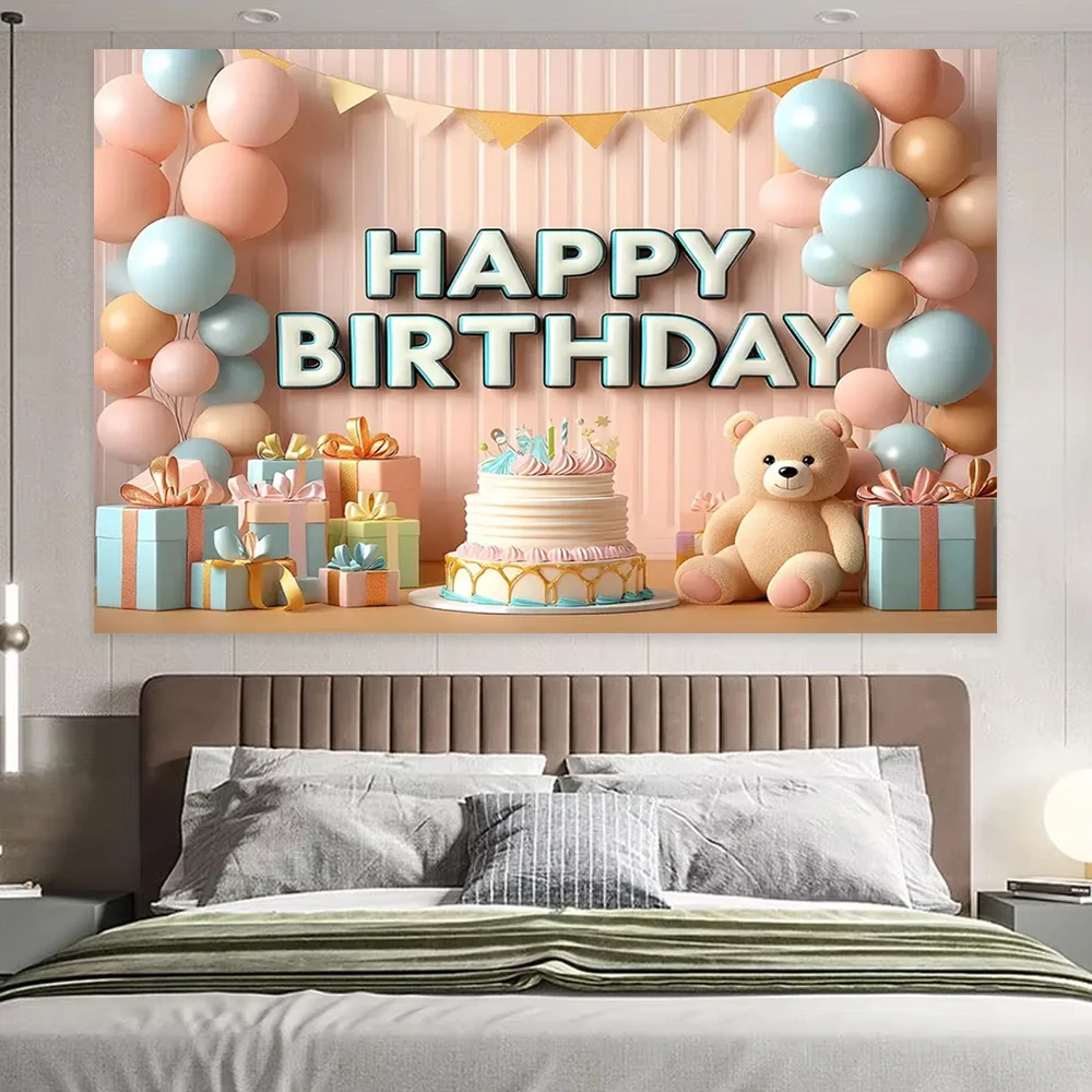 Милый 3D мультфильм Белые коричневые медведи тема фотографии фон Красочные