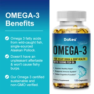 Imported Secret De Peau 120pcs Powerful Omega 3 Fish Oil Capsule Supplements For Joints Skin Eyes Heart Healt