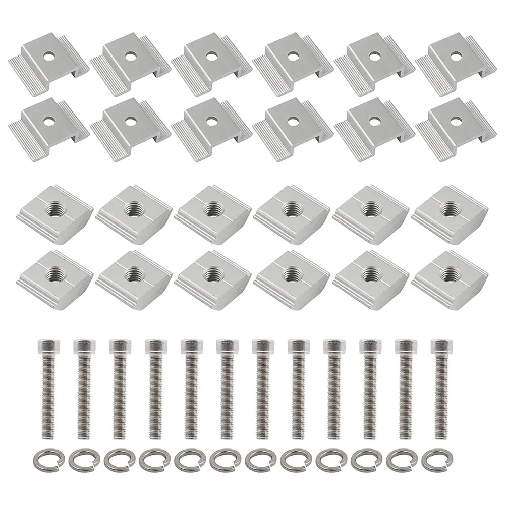 

PV Clamp Solar Panel Bracket Aluminum Alloy Medium Clamp PV Panel Holder High Quality For 30/35/40/45mm Solar Panel
