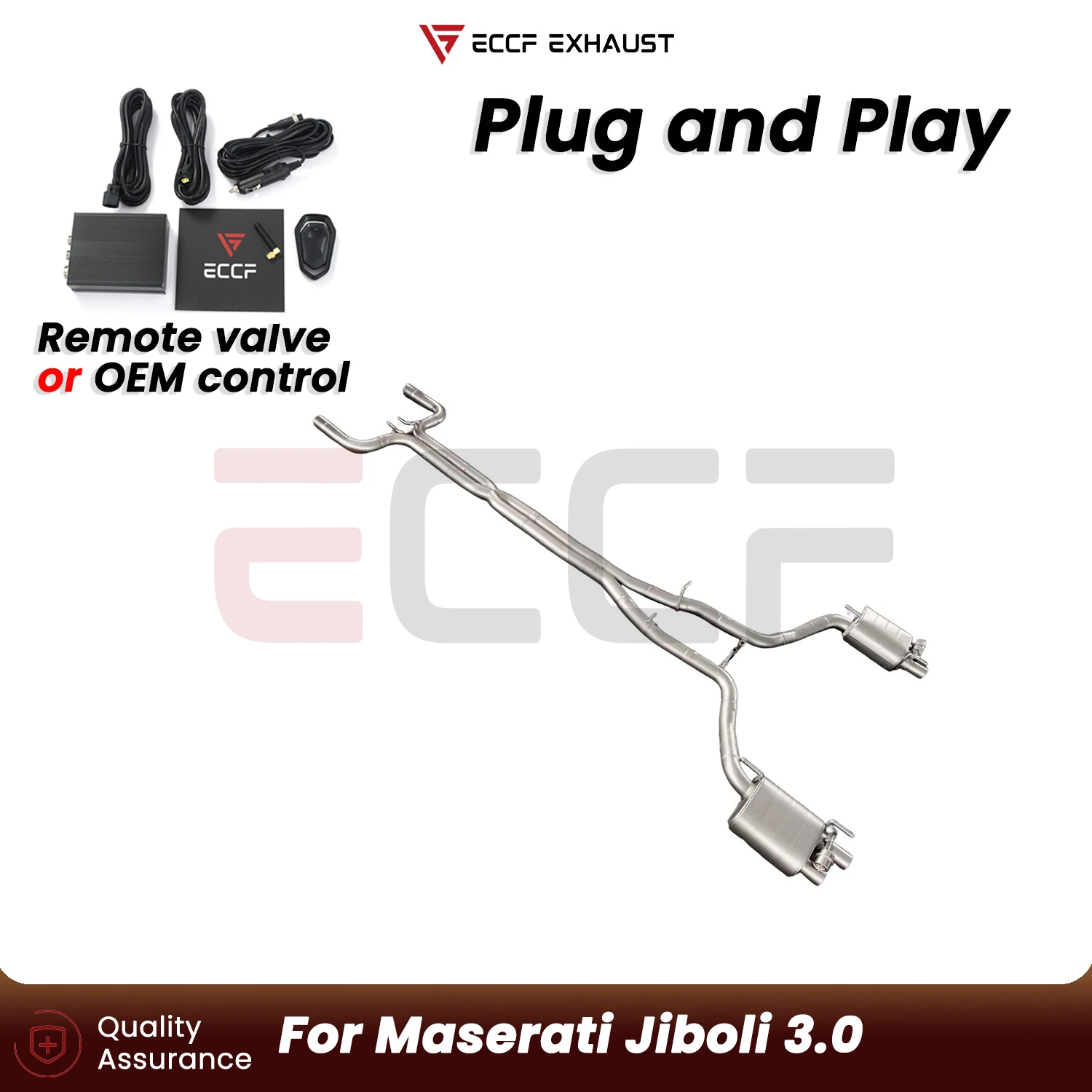 Фото Выхлопная система ECCF для Maserati Jiboli 3.0 T304 из нержавеющей стали, агрессивный звук, установка Plug and Play, улучшение производительности №2