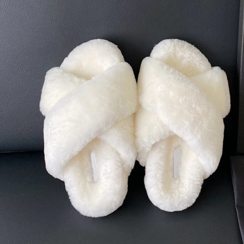 2023 autumn winter explosion-style sofa drag out wear comfortable casual leather muffin thick bottom furry slippers images - 6