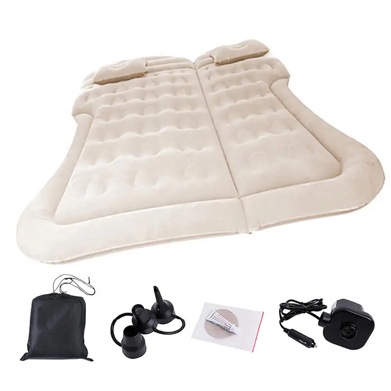 

Inflatable Car Bed Inflatable Car Mattress For Trunk Travel Inflatable Mattress Air Bed For Car Universal SUV Extended With Two