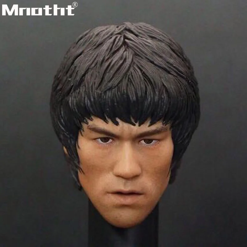 Голова в масштабе 1/6 голова Брюса Ли резная модель игра убийца для меня 12-дюймовой