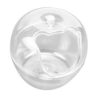 hamster sand container large apples shaped design hamster sand bath container transparent small pet animals bathtub bathroom as