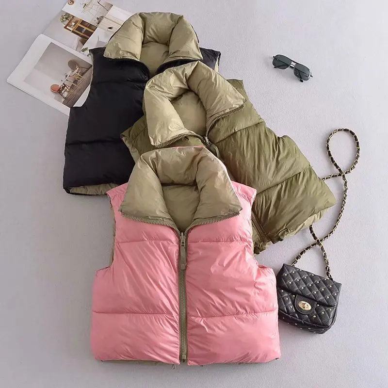 

Street fashion double-sided cotton jacket vest
