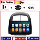 Автомобильный мультимедийный плеер Android 10 для Toyota Passo Daihatsu Boon радио Gps 2DIN 2 Din Carplay авто с Wi-Fi 4G сеть