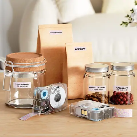 Лента для этикеток Phomemo A30/P15 черная на белом/прозрачном/розовом