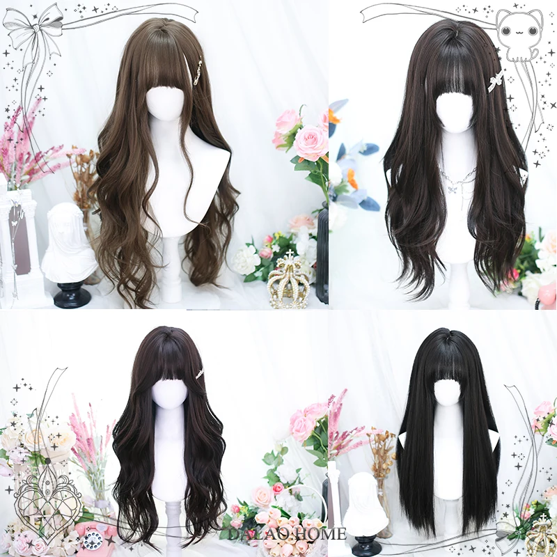 Boss Cos Wig Full Head Cover Lolita Two-Dimensional Natural Long Curly Hair INS Net Red Sun Often Realistic