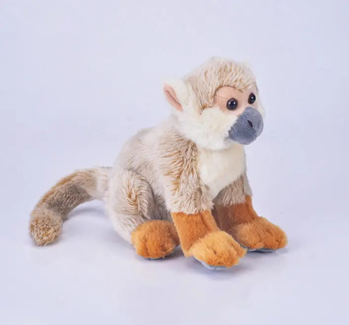 

43cm Simulation Lifelike Squirrel monkey Plush Toy Soft monkey Stuffed Animals doll Birthday christmas Gift for kids