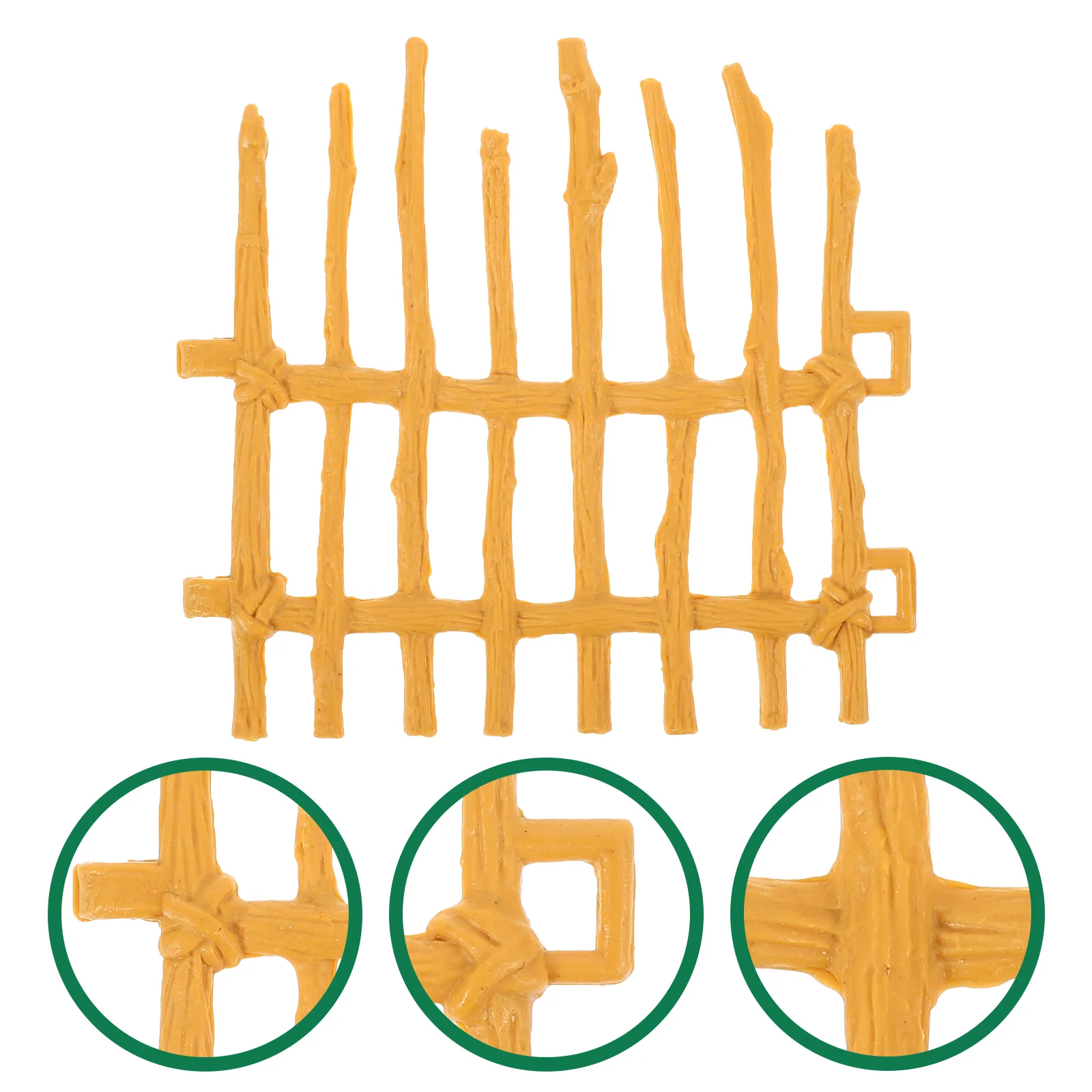 

Fence Micro Garden Edging Toy Miniature Landscape Mini Decor Panel Flower Bed Rail Border Gardens Pot Ornament Fairy Farm