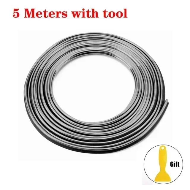 

5-метровая Гибкая Декоративная Лента Для Салона Автомобиля, Универсальная Отделка Кромки Панелей И Дверей