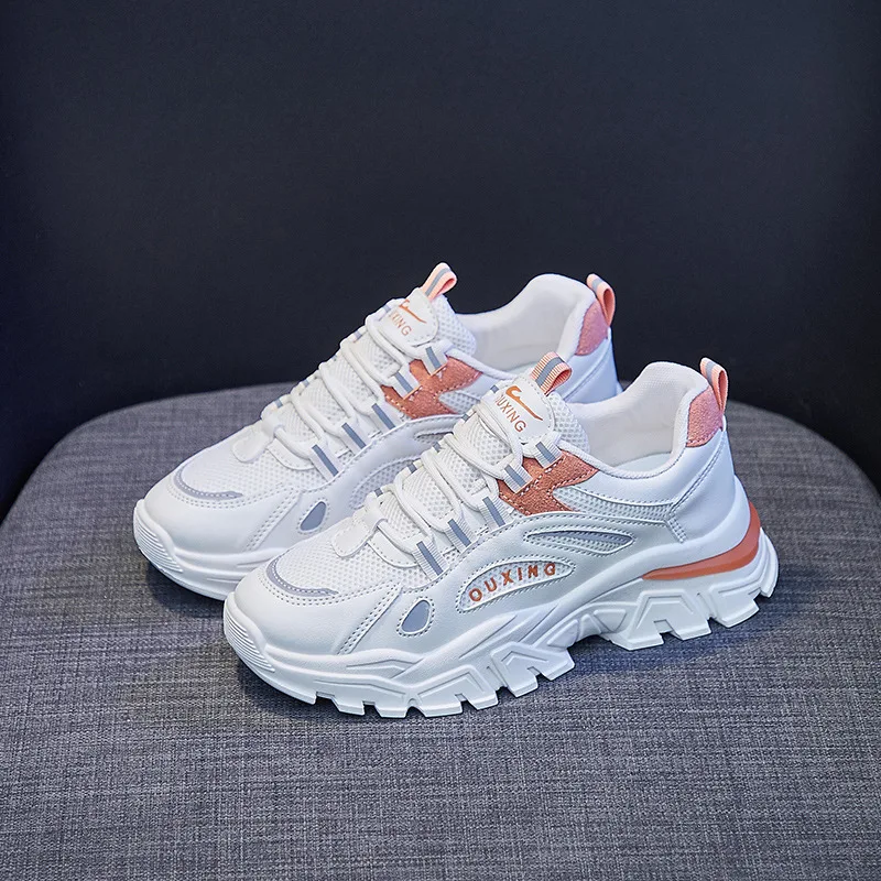 

Женские спортивные кроссовки, дышащие, на шнуровке, мягкие, увеличивающие высоту