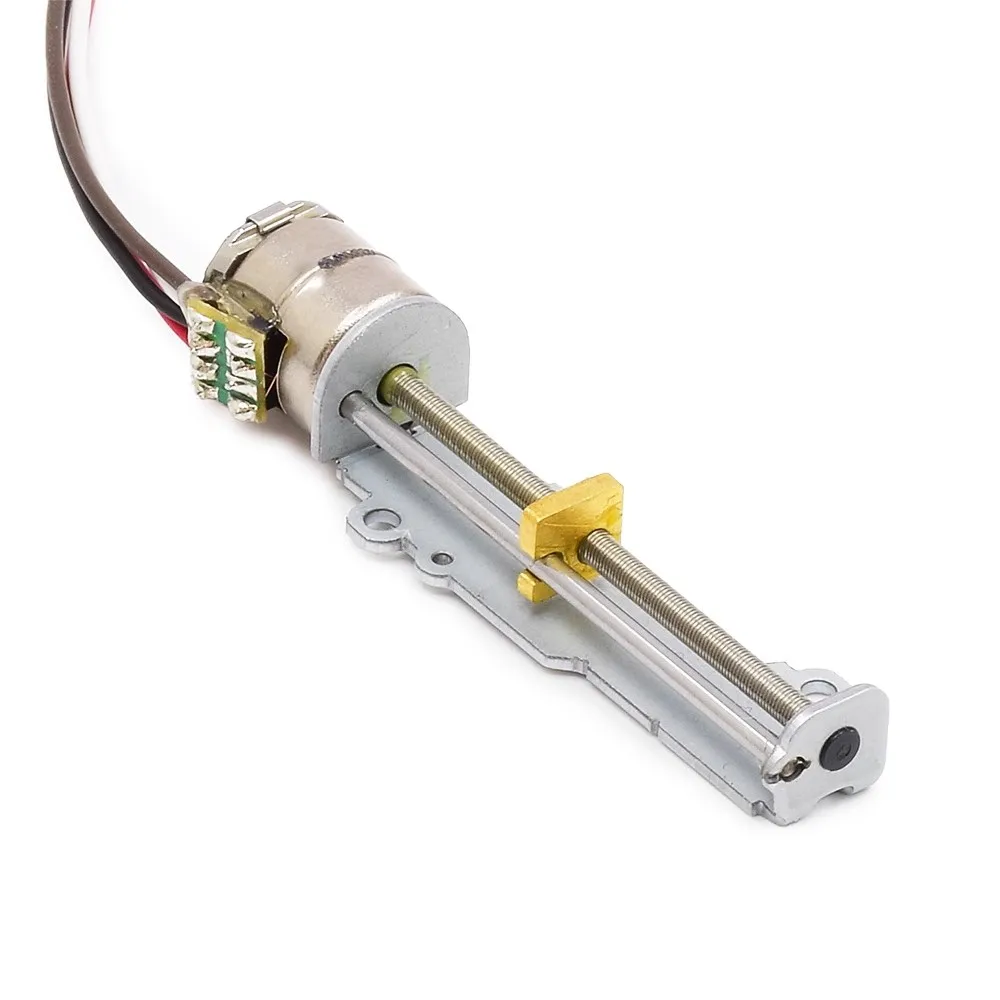 Микро 2-фазный 4-проводной 10 мм прецизионный скользящий шаговый двигатель ход 34