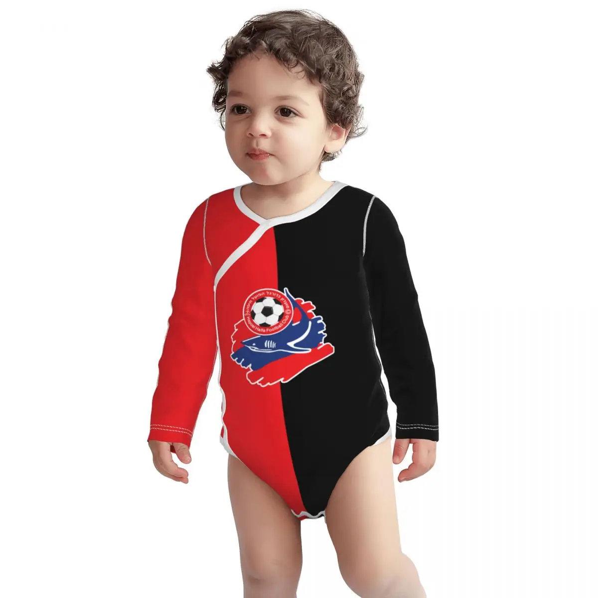 

Israel Hapoel Haifa Fc Unisex Toddlers and Babies' Soft Thermal Long Sleeve Onesies Bodysuits Baby Romper