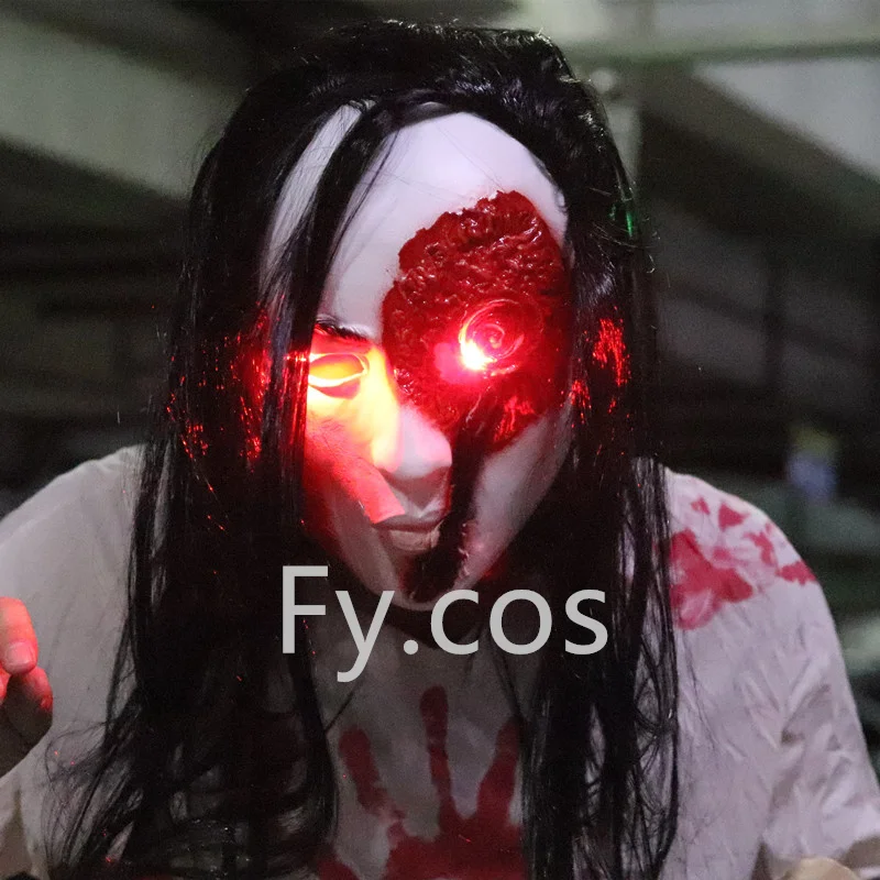 

Ghostface Mask Creepy Horror Masquerade Bloody Ghost Scary Tricky Rave Cosplay Devil Latex Mascara Halloween Costumes for Women