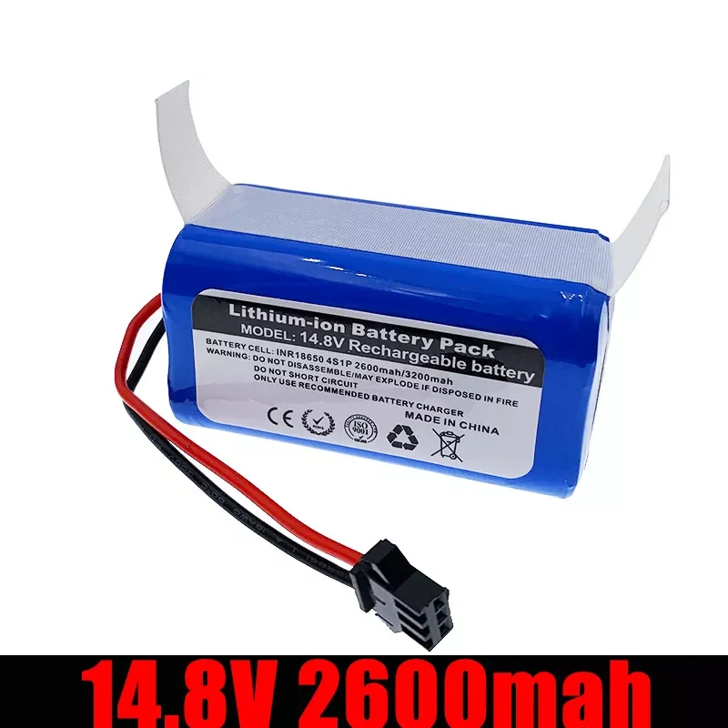 

14.8 V 2600mAh 4S 1P 18650 Lithium Batterie Pack 68.4x36.9x36.9mm (4 Pieces 2600mAh Rechargeable Li-ion Batteries) For N9S Etc.