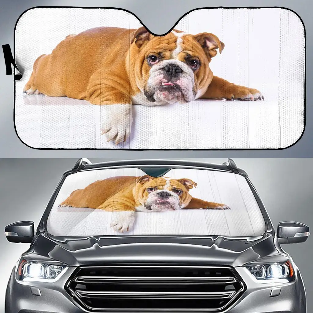 

Cute Bulldog Car Sun Shade Amazing Gift Ideas T041720