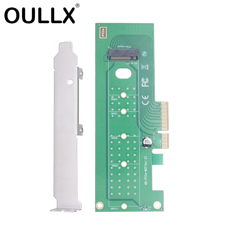 

OULLX M.2 NVMe SSD To PCI-E 4X 8X 16X PCIE 3.0 Adapter Card Desktop Rear Panel Expansion Support 2230 2242 2260 2280 22110