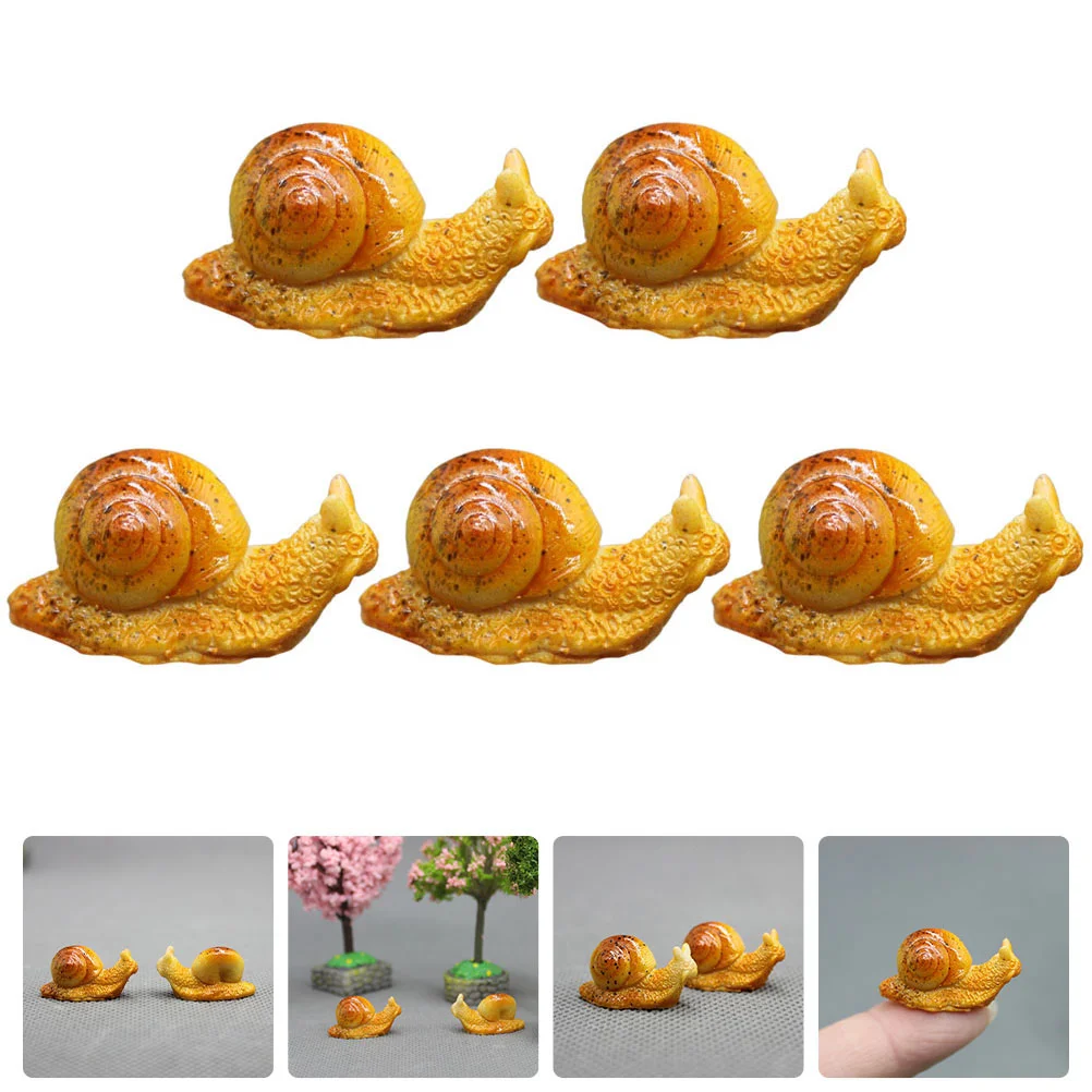 

7Pcs Small Snail Crafts Resin Tiny Snail Decors Lifelike Snail Statues Garden Mini Snail Ornaments Decors