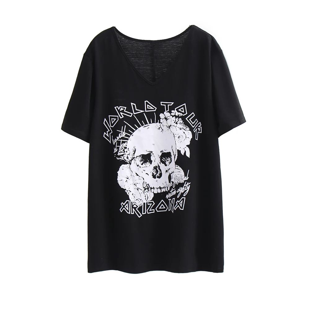 Women's Plus Size Halloween 4XL Black T Shirts Short Sleeve Large Clothing 2022 Summer Casual Cotton Oversize Loose Blouses Top