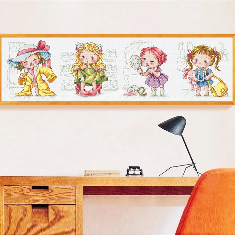 

Cross Stitch Set Chinese Cross-stitch Kit Embroidery Needlework Craft Packages Cotton Fabric Floss New Designs Embroidery G126