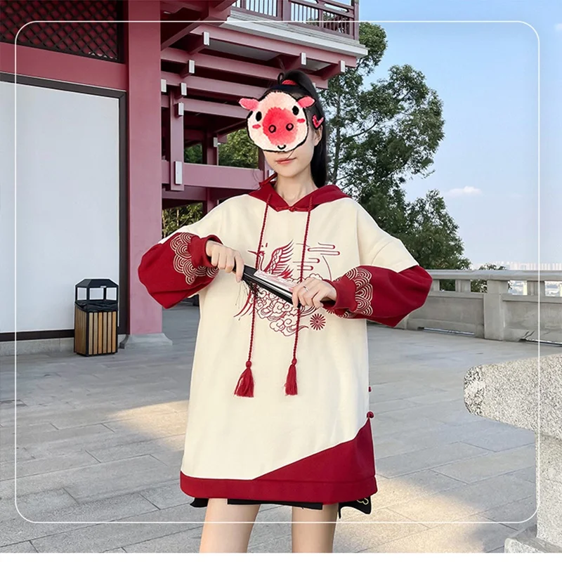 Японская Милая уличная мода женские толстовки Harajuku толстовка с капюшоном
