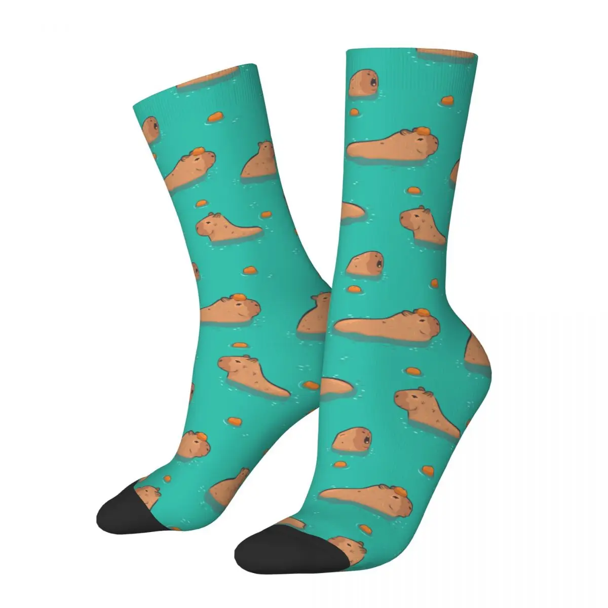 

All Seasons Fashion Unisex Funny Capybara Swimming Capybaras Socks Product Print Socks Soft Wonderful Gifts