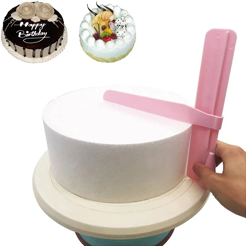 

New DIY Adjustable Screed Cake Scraper Fondant Spatulas Cream Edge Smoother Decorating Tools Bakeware Kitchen Baking Accessories