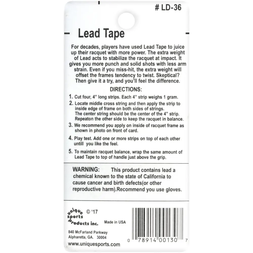 Lead Tape 72 In. Carded Pack