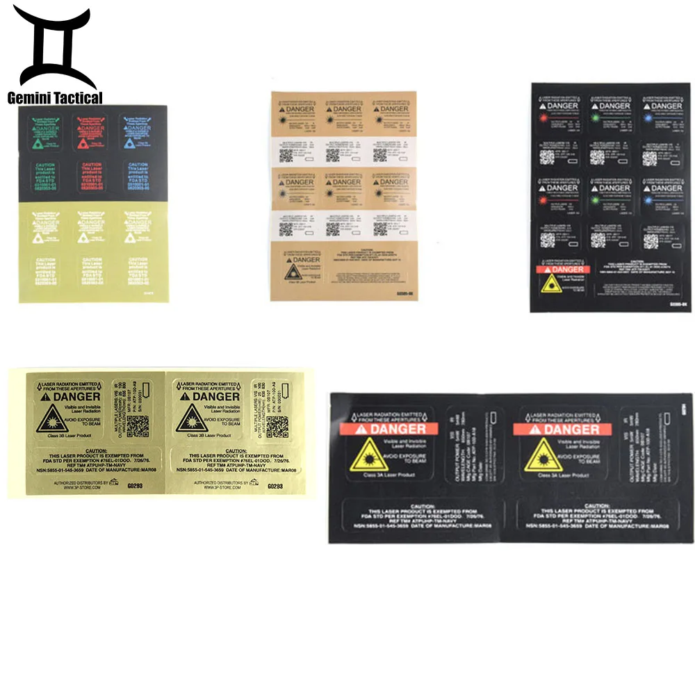 

AN/PEQ 15 LA 5C DBAL A2 Laser Sticker Red Dot Green Blue Tactical Weapon Ray Color Distinction Label Hunting Airsoft Accessories