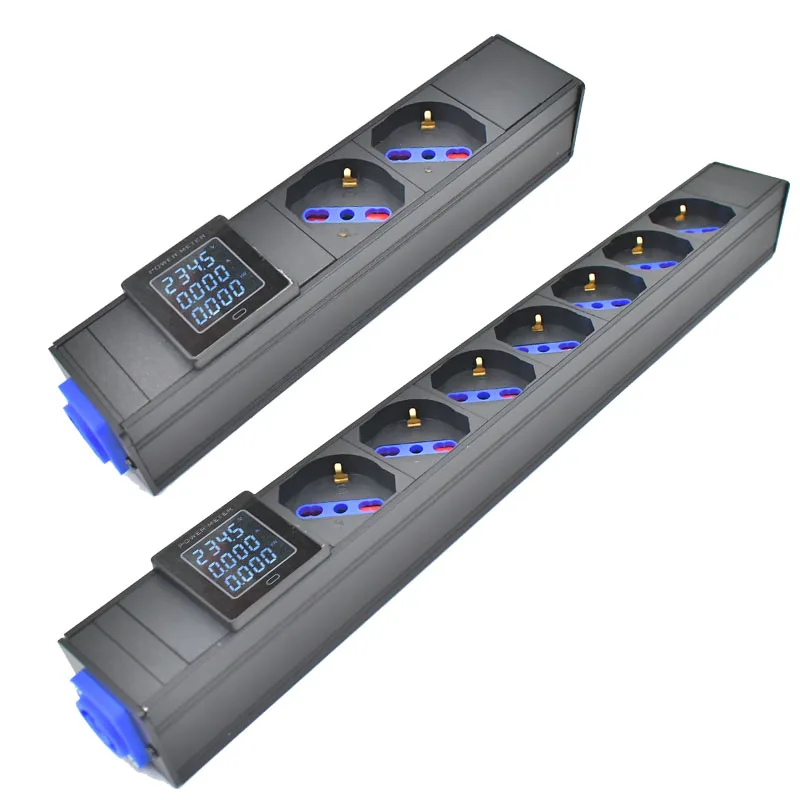 Фото Удлинитель PDU с амперметром, 20 А, выходная коробка Schuko Powerlink, Германия, Италия, розетка переменного тока 2-10 №1