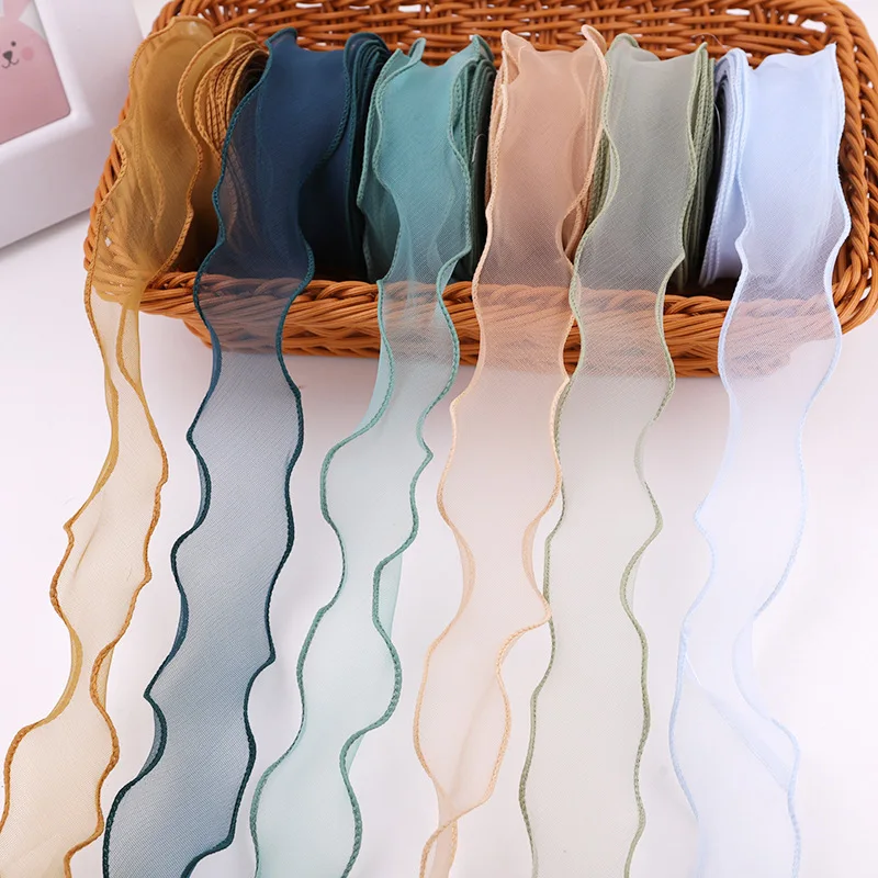 

5 yards Ribbon Organza Satin Ribbon Transparent Chiffon Ribbon for Wrapping Decorating Bows Valentine Day Wedding Birthday Party