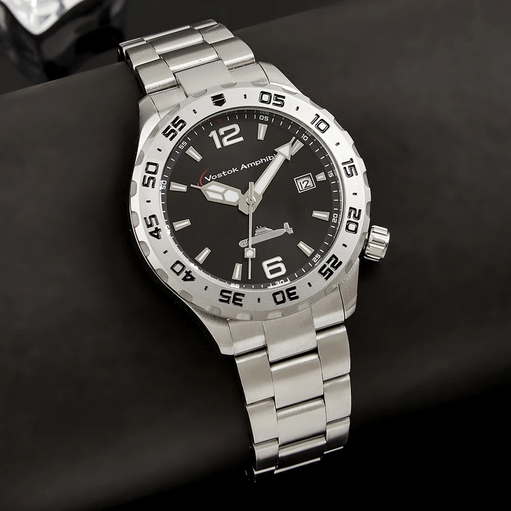 Швейцарские фирменные стальные спортивные часы механические водонепроницаемые