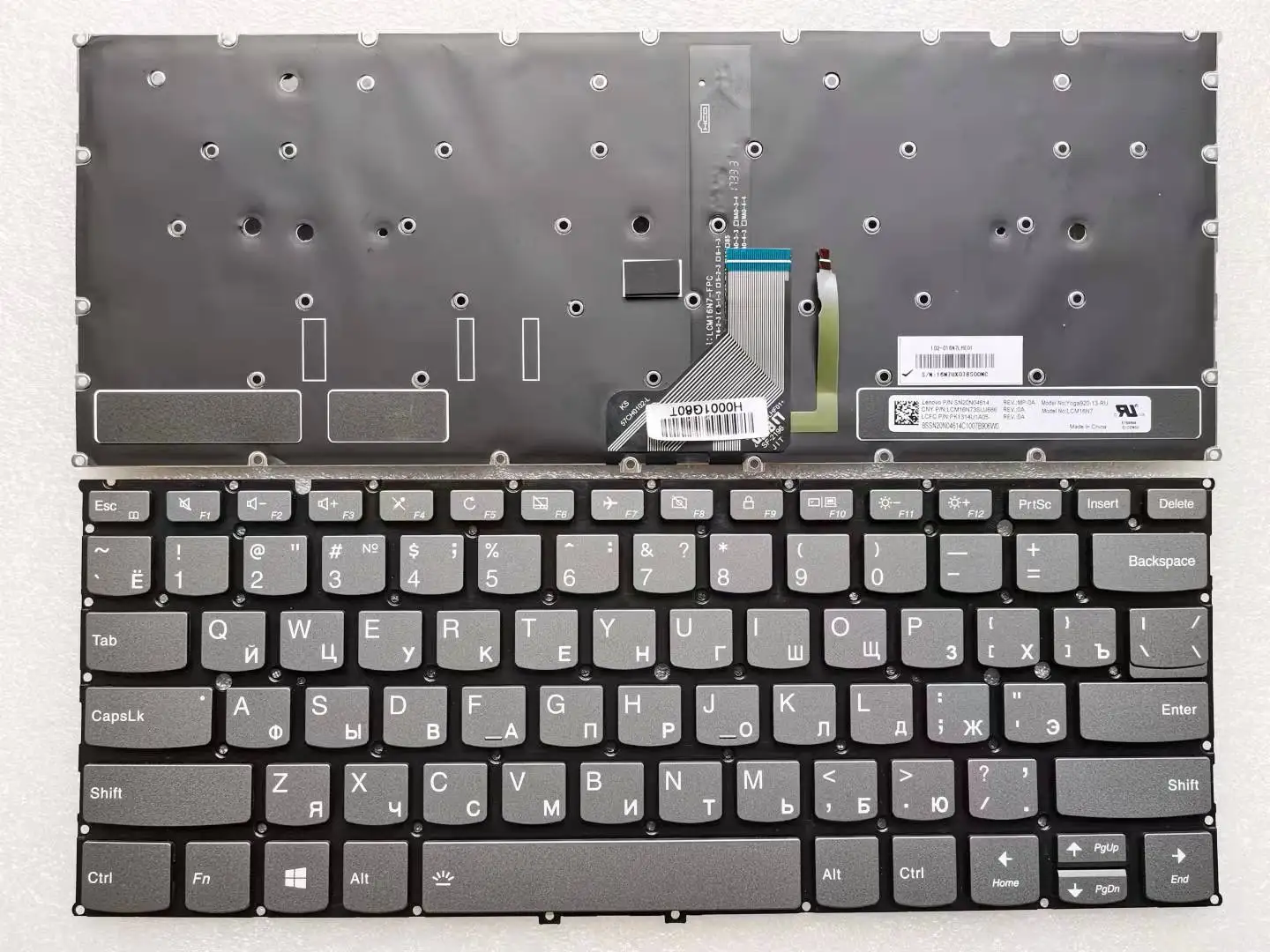 

New Original US Russian Latin Keyboard For Lenovo Ideapad Yoga 920-13 920-13IKB 920 13ISK LCM16N7 Grey with Backlit RU LA
