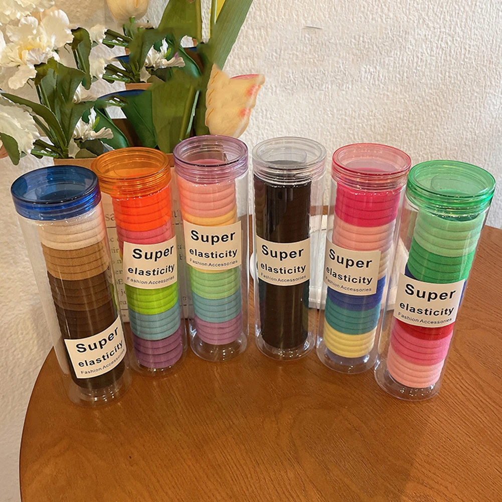 

24PCS/Lot 4CM Rainbow Colorful Hair Band Gum Hair Ties For Girls Rubber Bands Hair Elastics Kids Accessories Headdress