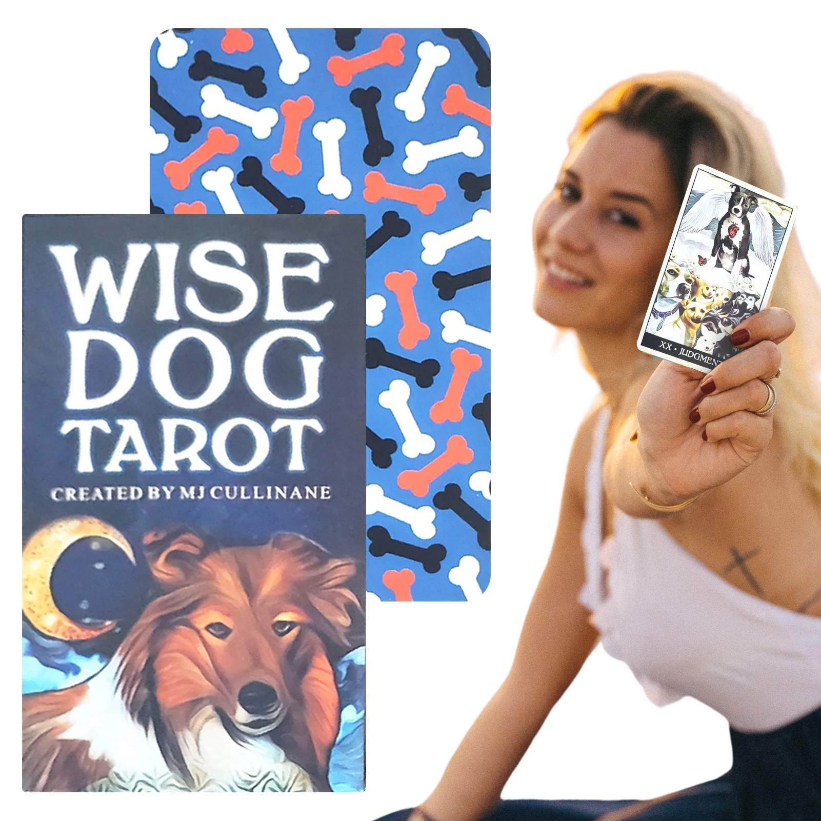 

New Tarot Wise Dog Tarot Cards English Version Oracle Cards For Divination Fate For Beginners Tarot Deck Board Game Party Favor