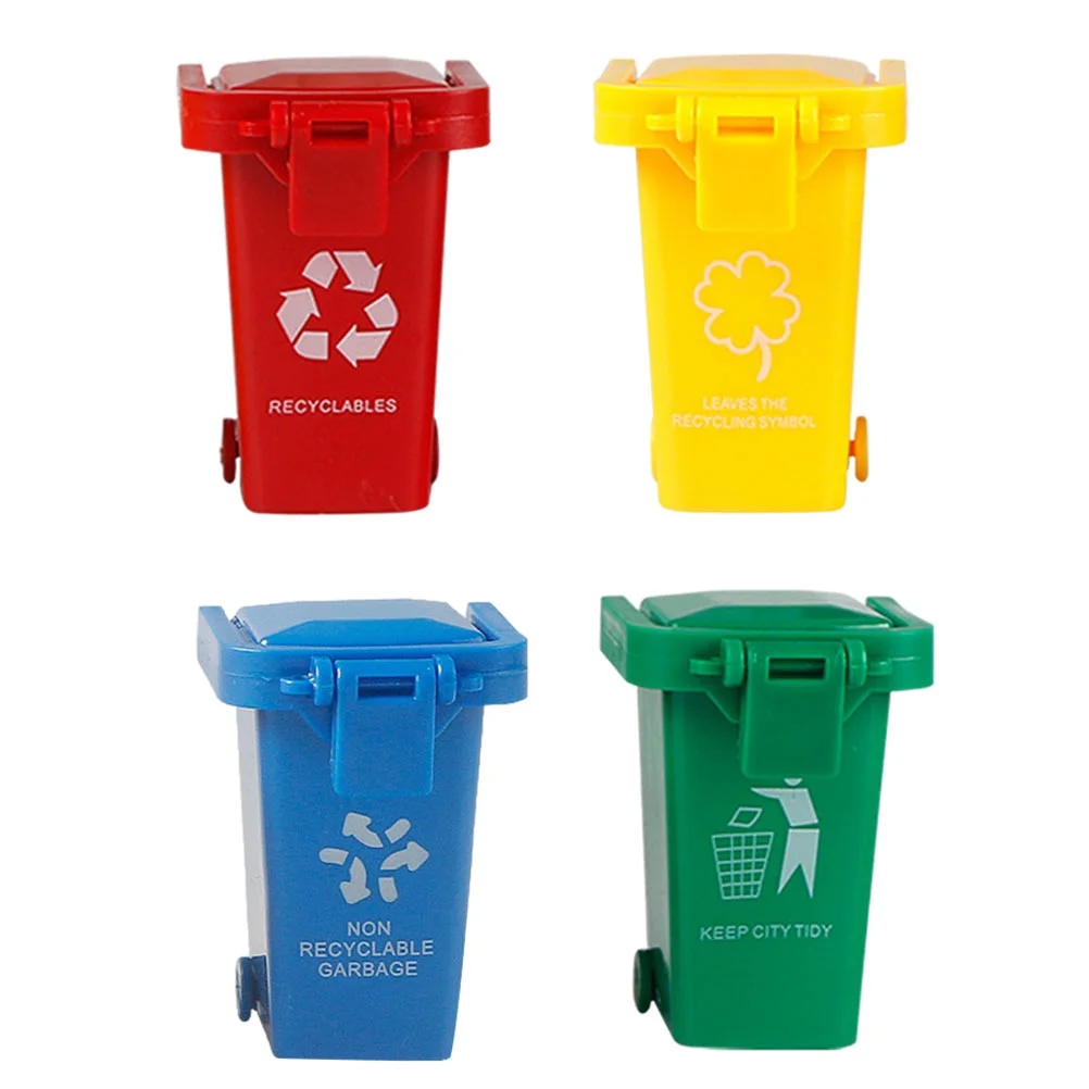 

Garbagetrash Can Truckmini Canskids Bin Miniature Sorting Educational Small Curbside Vehicles Recyclebins Plaything Container
