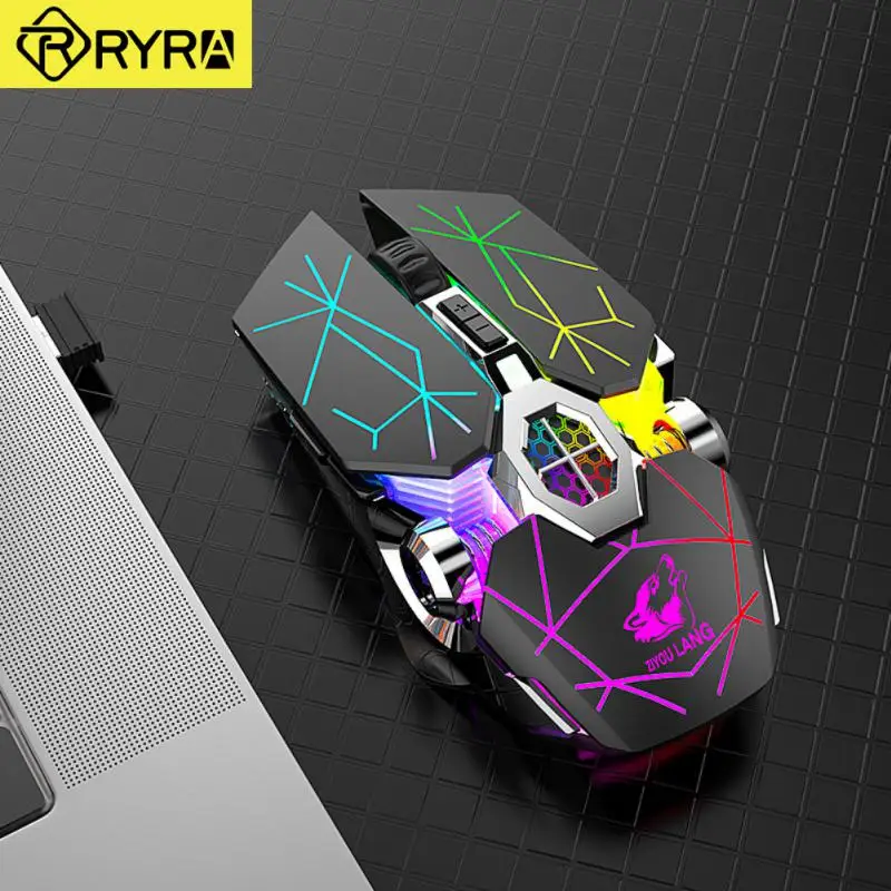 

Беспроводная игровая мышь Free Wolf X13, бесшумная Механическая мышь с водяным охлаждением, эргономичные края, 6 цветов, подсветильник