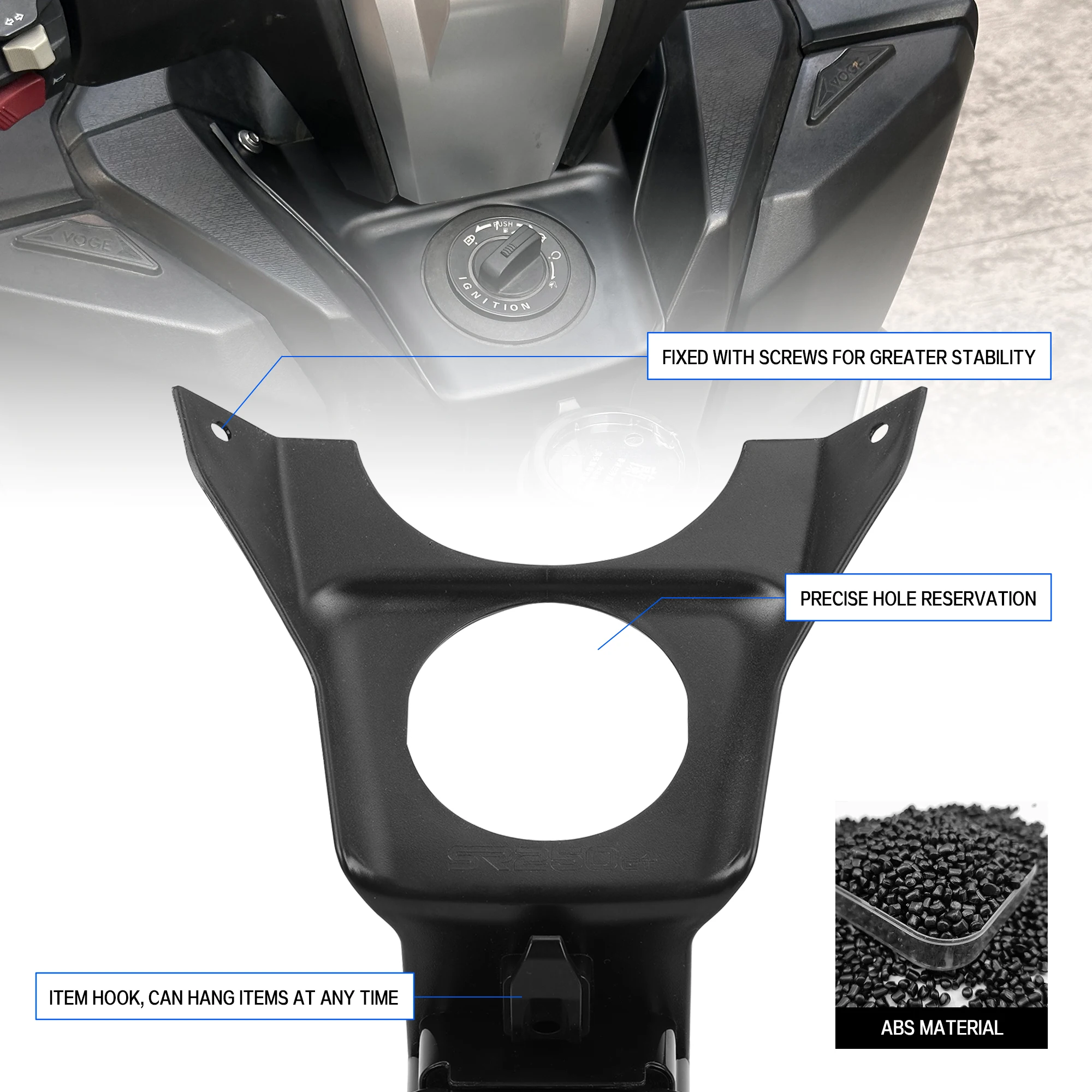 Фото Для мотоцикла Loncin VOGE SR3 ADV 2024-2026: Специальный кронштейн с подставкой для стакана/кружки, держатель для напитков/воды. №2