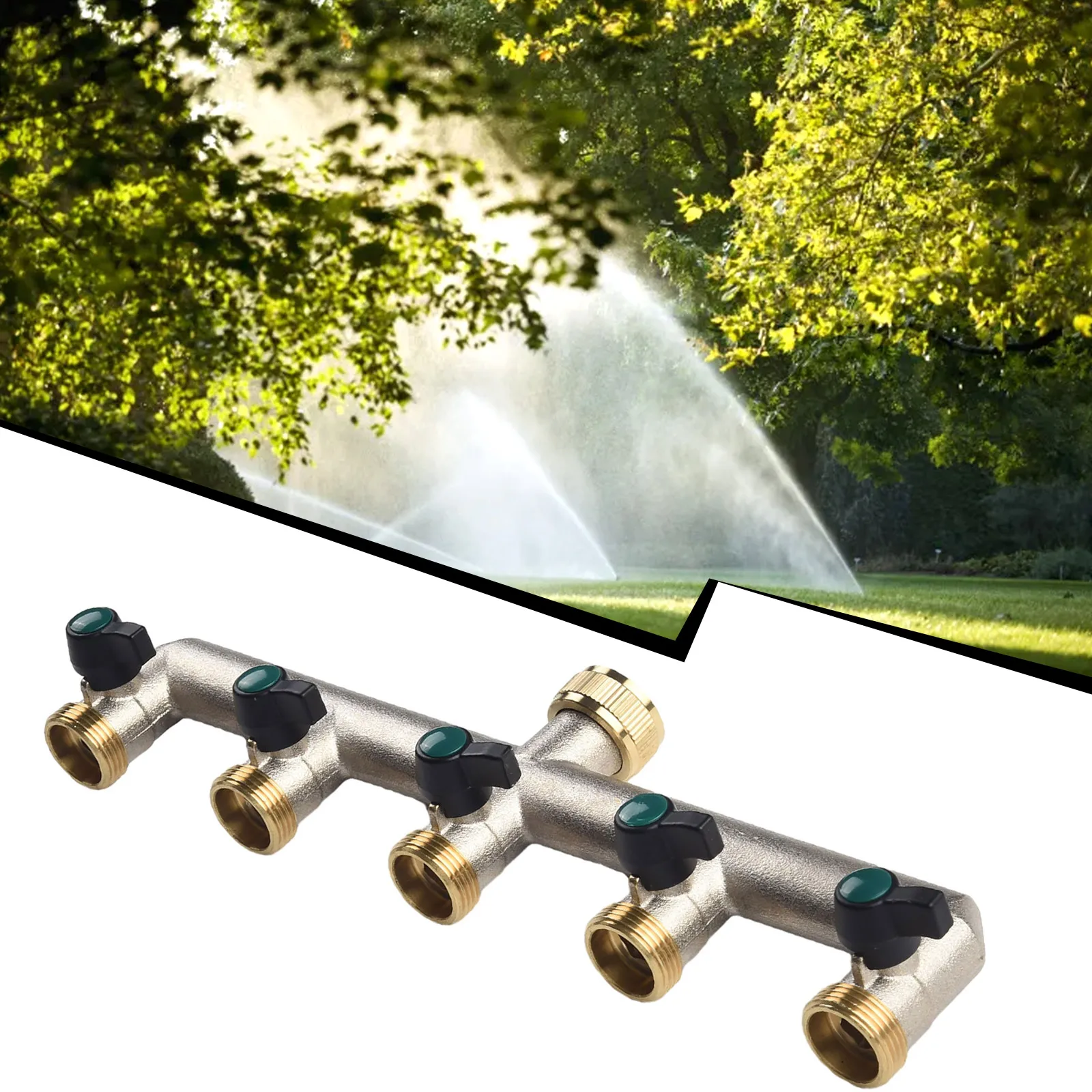

Water Distributor 5-way Distributor None 0 - 10 Bar 0 - 90°C 1pcs 3/4 Inch 308x85x50mm 5 Garden Hose 5-way Brass