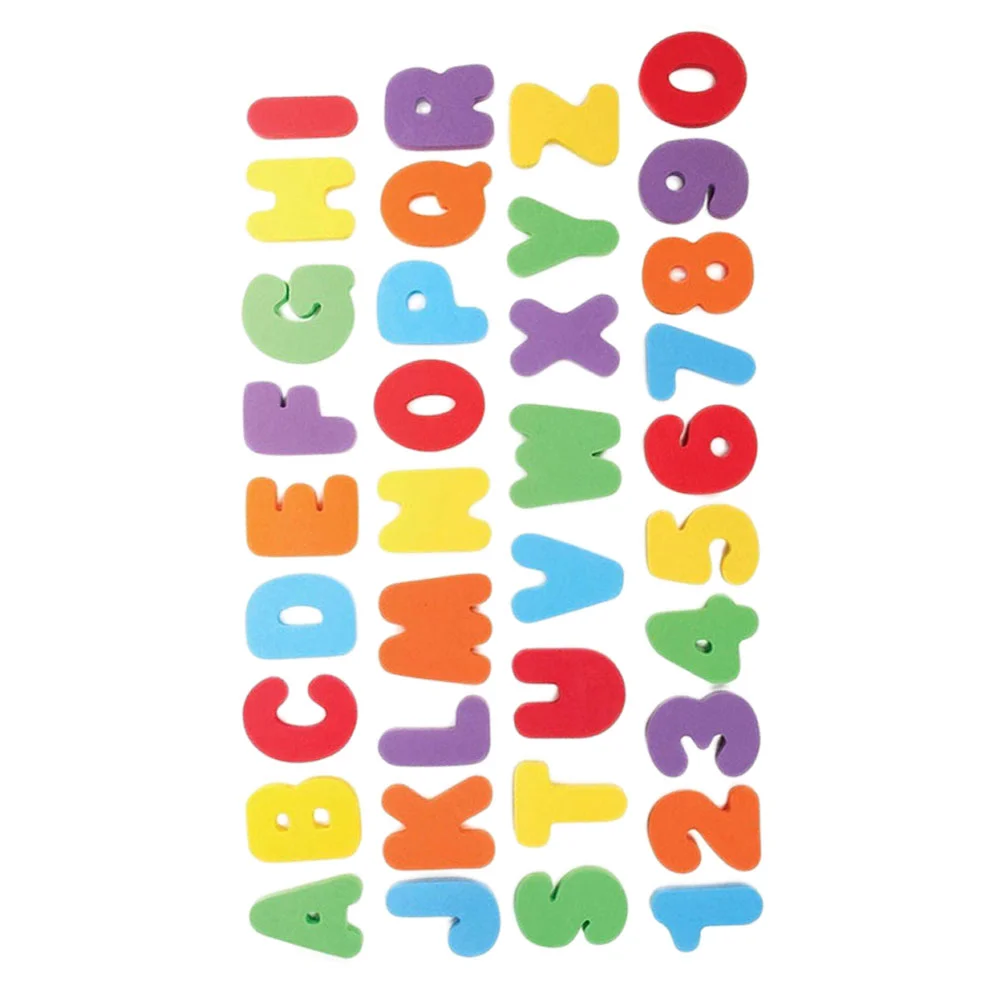 

1 Set Creative EVA English Letters Colorful Alphabet Stickers Funny Kid Learning Toy Educational Number Toys for Home Bathroom