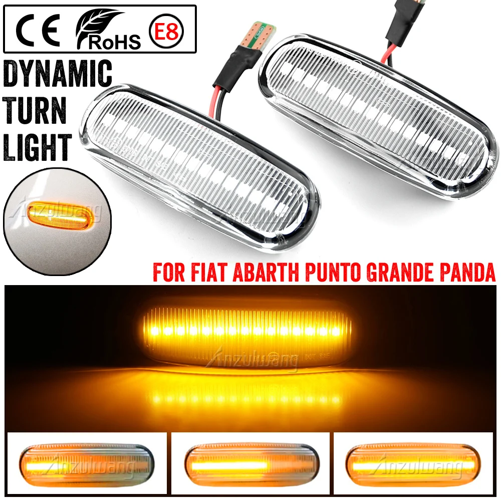 

Dynamic Blinker For Fiat Panda Punto Evo Stilo Qubo Peugeot Citroen Lancia Musa(350) Side Marker Light Turn Signal Lamp