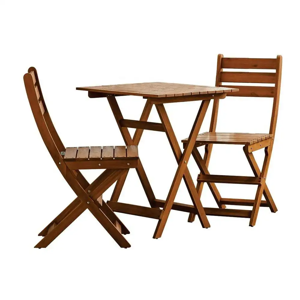 

Patio 3-Piece Wood Bistro Set, Natural Color